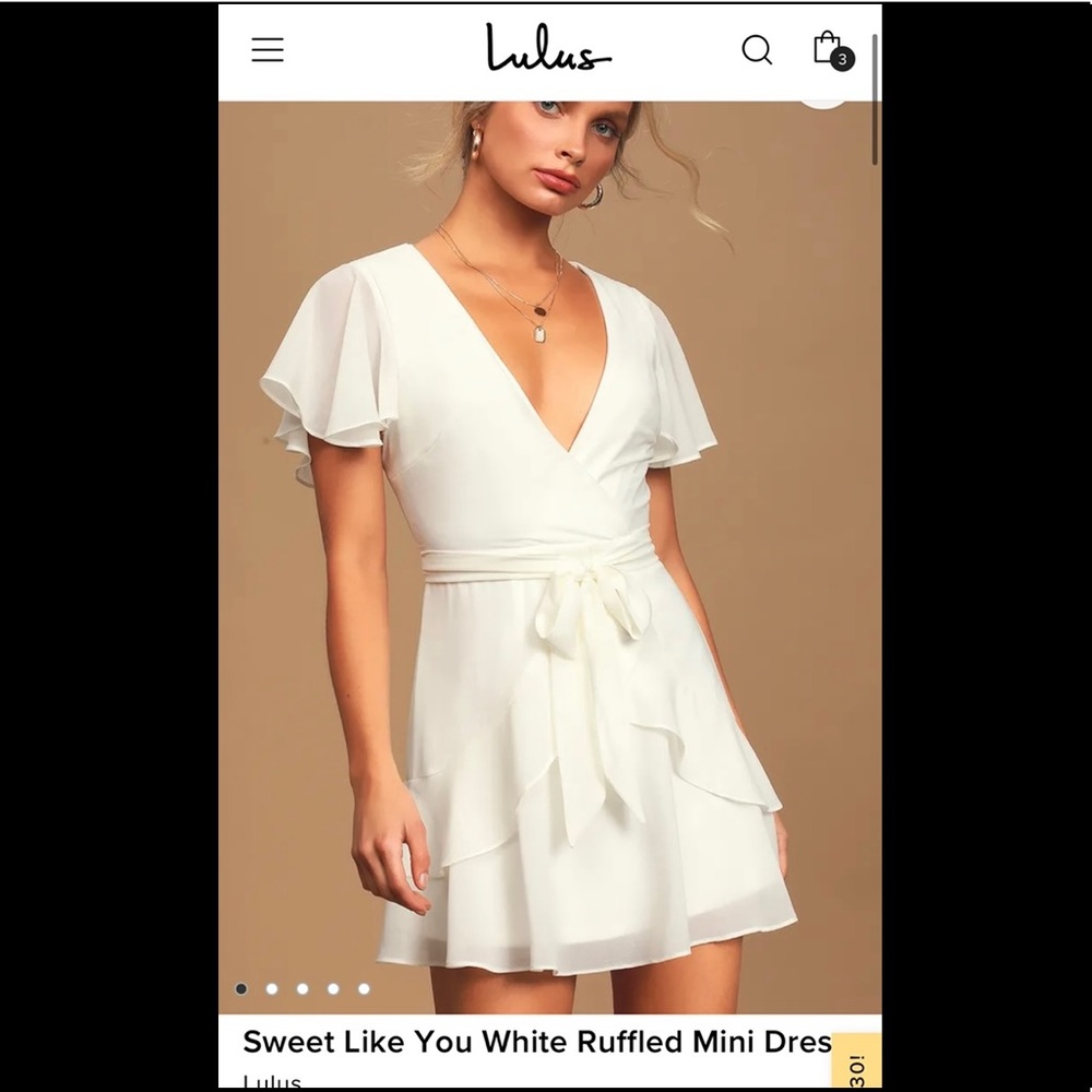 Lulu’s White Ruffle Dress